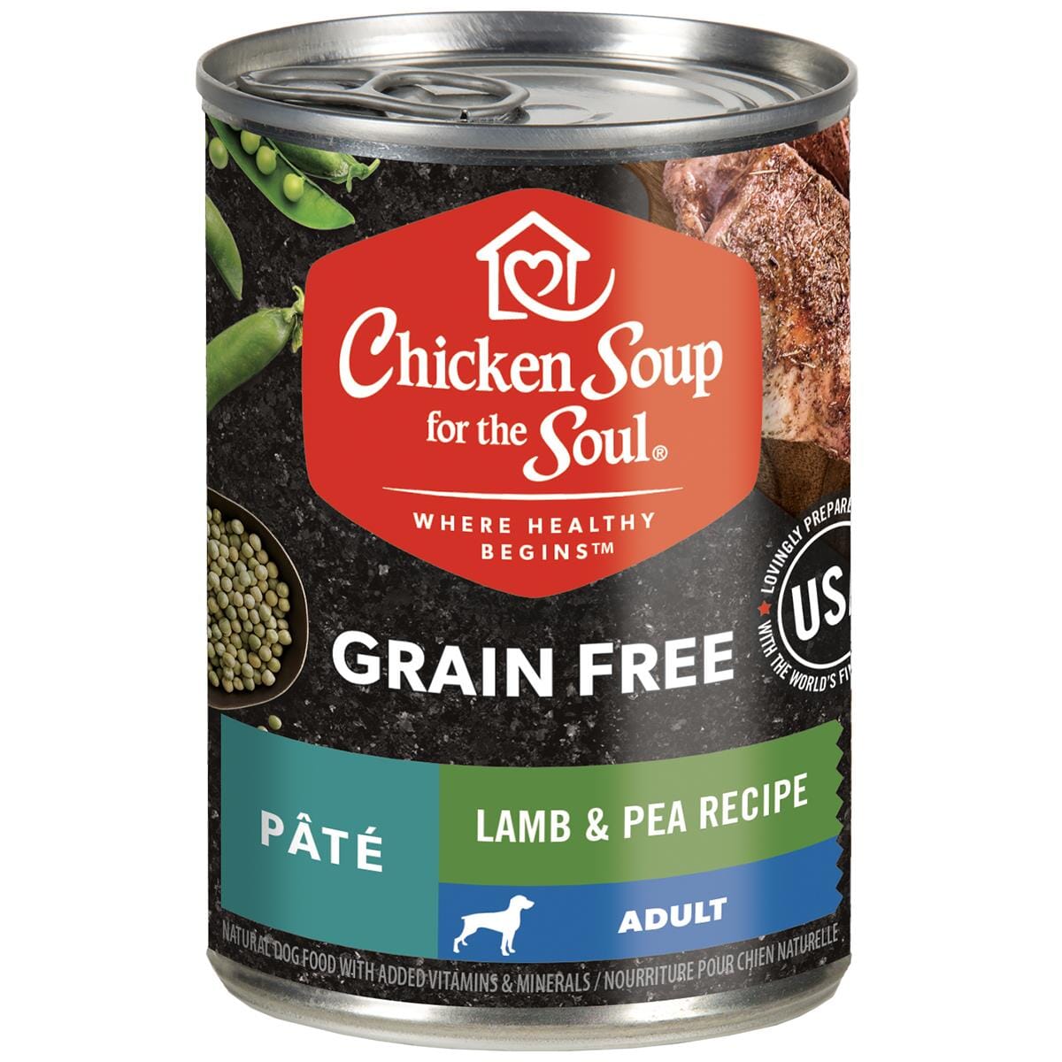 Chicken Soup for the Soul Grain-Free Lamb and Peas Canned Dog Food - 13 Oz - Case of 12  