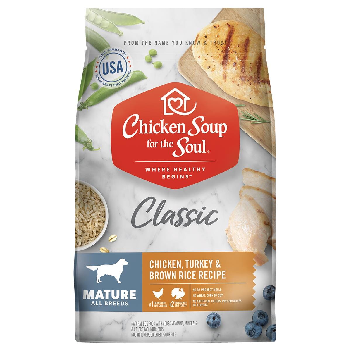 Chicken Soup for the Soul Mature Care Chicken Turkey and Brown Rice Dry Dog Food - 13.5 Lbs  