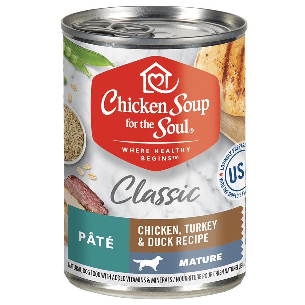 Chicken Soup For The Soul Mature Chicken, Turkey & Duck Recipe Canned Dog Food  