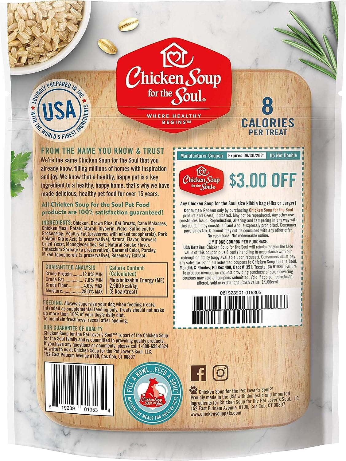 Chicken Soup for the Soul Savory Snacks Lamb Soft and Chewy Dog Treats - 6 Oz - 6 Pack  