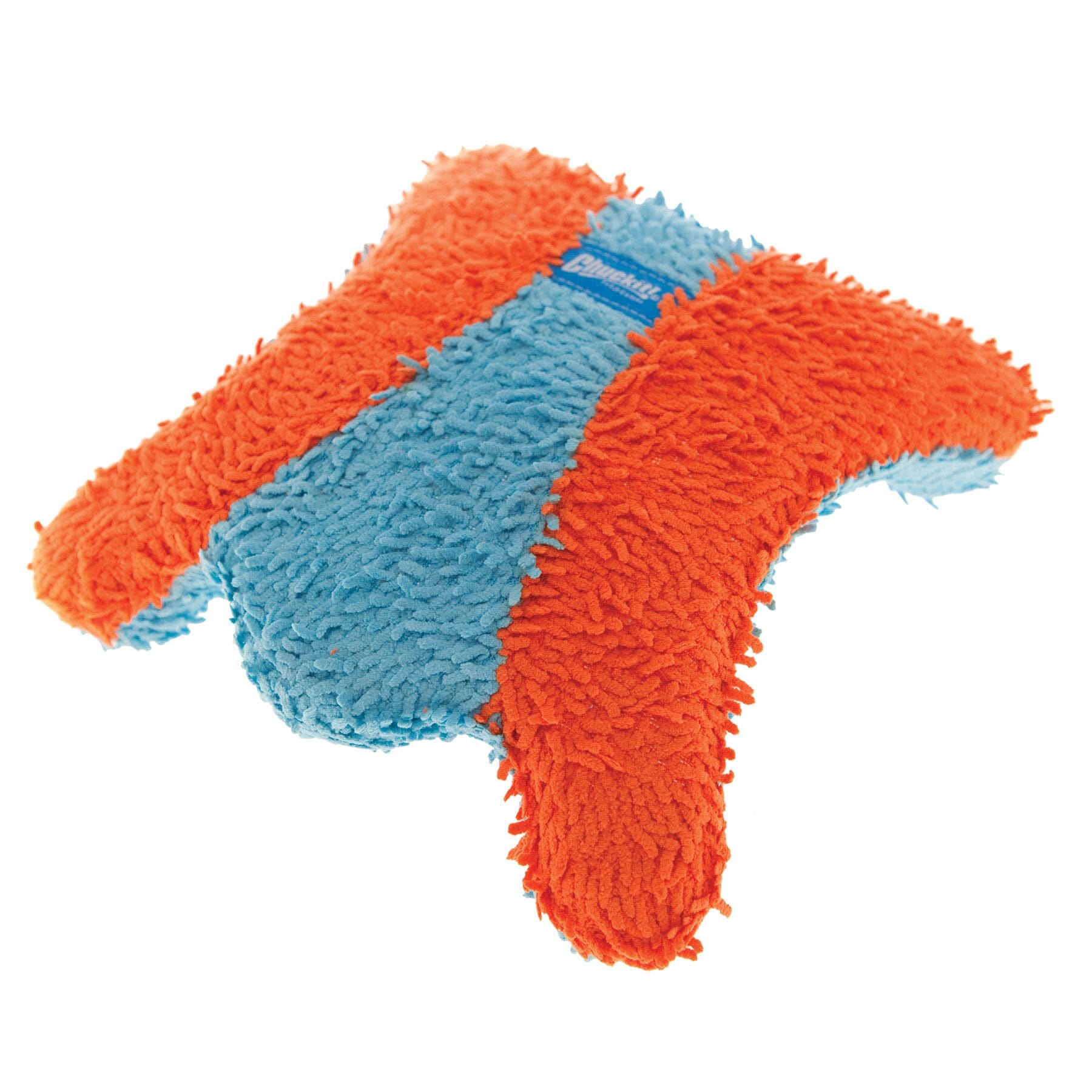 Chuckit! Petmate Indoor Fly Squirrel Microfiber Chenille Dog Toy - Orange and Blue - 9 Inch Default Title