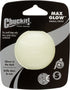 Chuckit! Petmate Max-Glow Glow-in-the-Dark Rubber Ball Fetch Dog Toy - White Small - 2 Inch