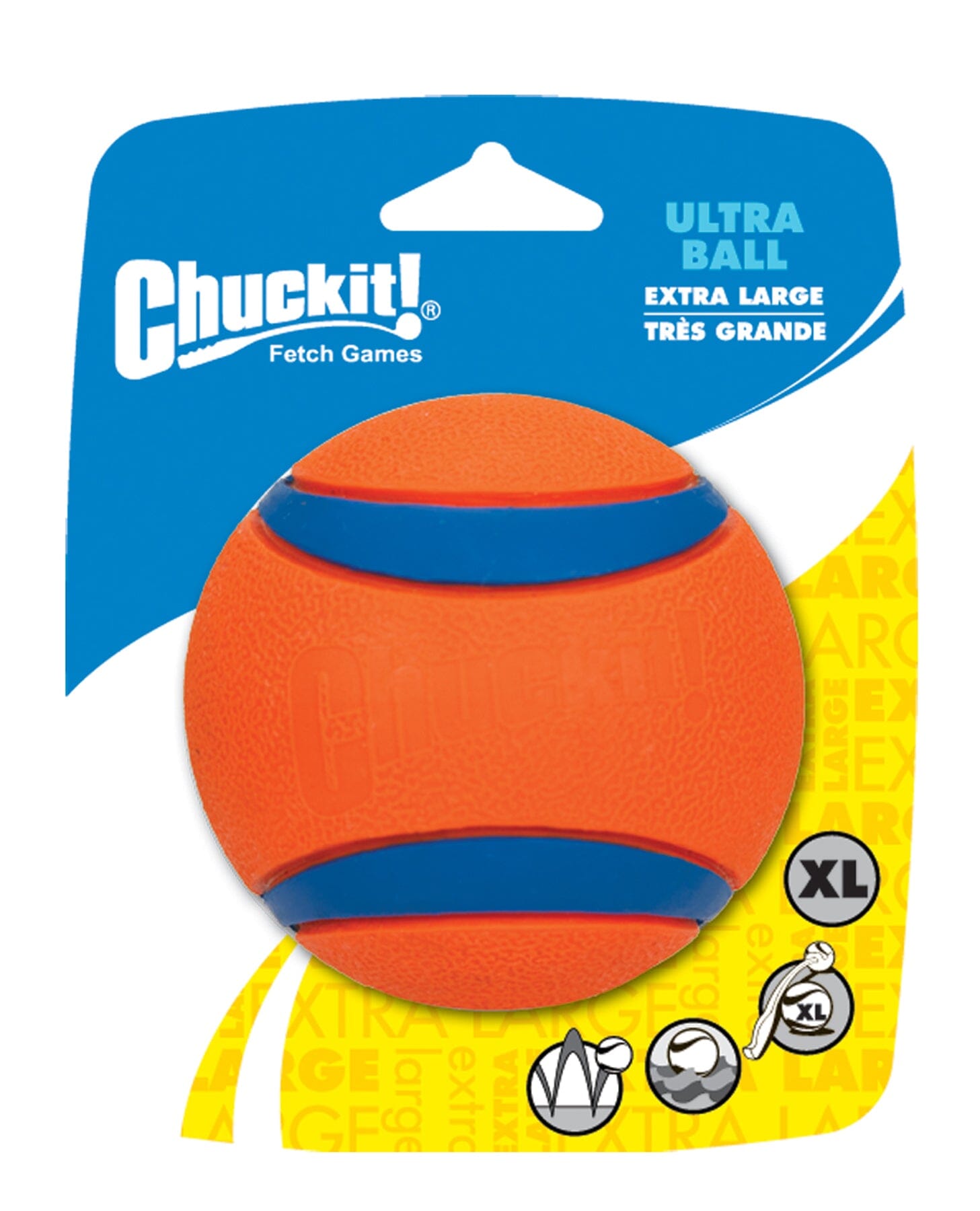 Chuckit! Petmate Ultra Ball Bounce and Floating Fetch Foam and Rubber Dog Toy Extra Large - 3.5 Inch