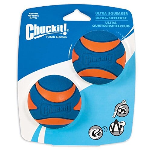 Chuckit! Petmate Ultra Squeaker Balls Fetch and Floating Dog Toys - 2 Pack Medium - 2.5 Inch