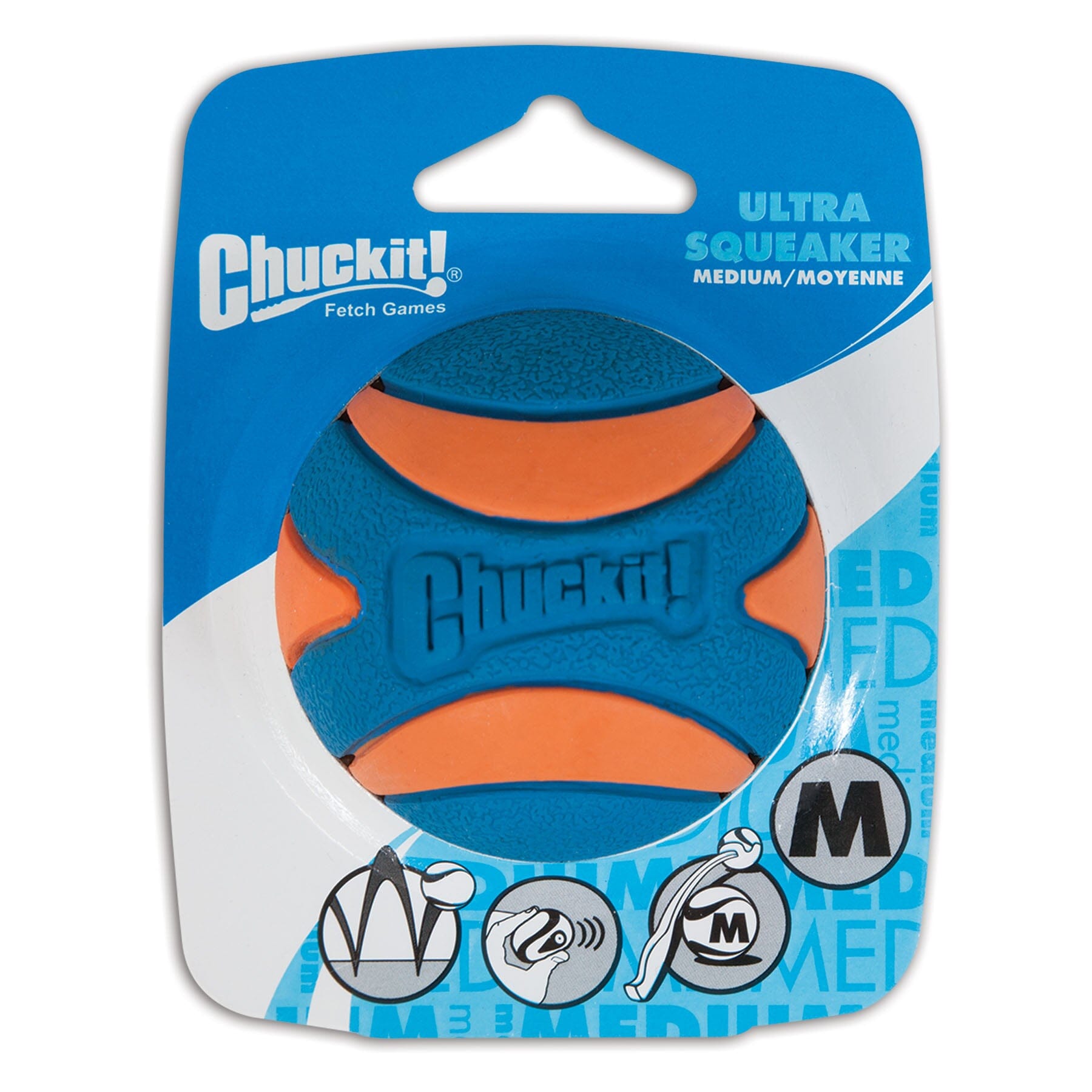 Chuckit! Ultra-Squeaker Ball Bounce and Fetch Dog Toy Medium