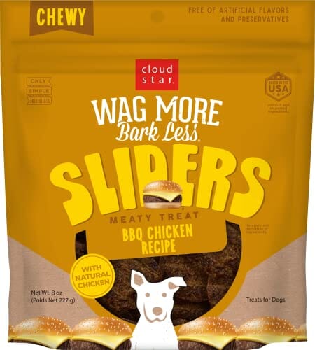 Cloudstar Wag More Bark Less BBQ Chicken Sliders Soft and Chewy Dog Treats - 8 Oz Default Title