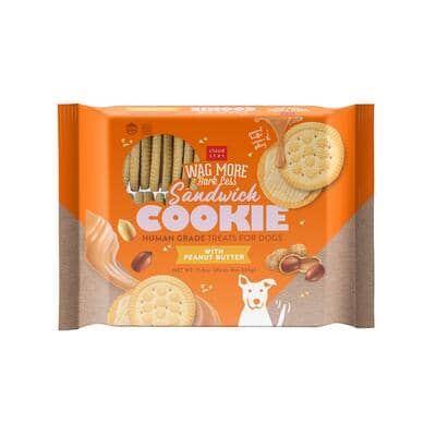 Cloudstar Wag More Bark Less Human-Grade Peanut Butter Sandwich Cookies Dog Biscuit Treats - 11.8 Oz Default Title