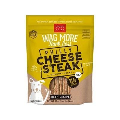 Cloudstar Wag More Bark Less Philly Cheesesteak Beef Recipe Jerky Dog Treats - 10 Oz Default Title