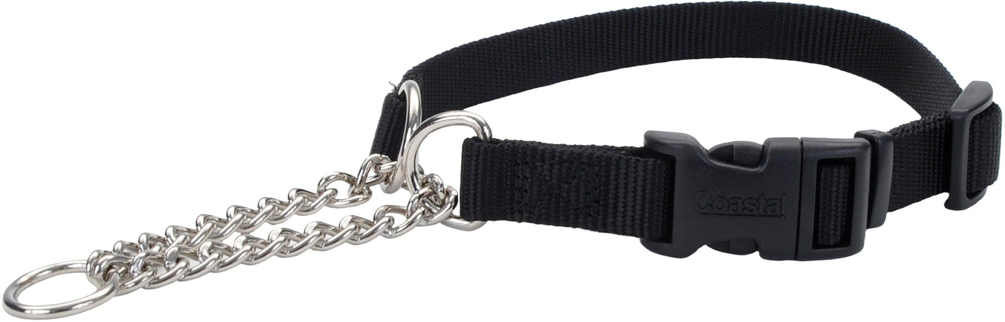 Coastal Adjustable Check Training Dog Collar with Buckle Black Extra Large - L:22-29 X W:1 Inch