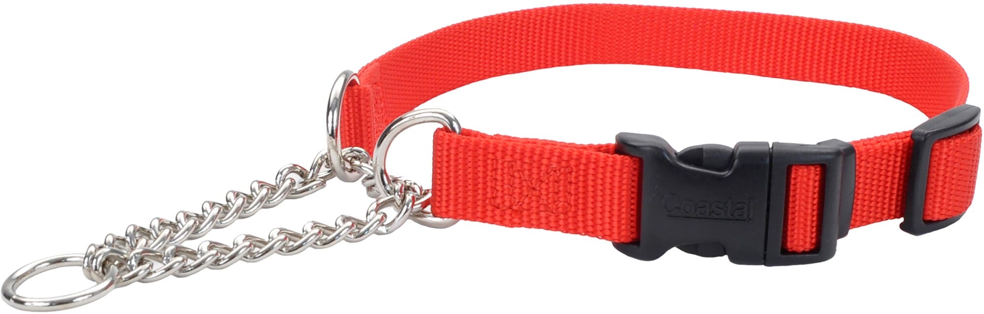 Coastal Adjustable Check Training Dog Collar with Buckle Red Extra Large - L:22-29 X W:1 Inch