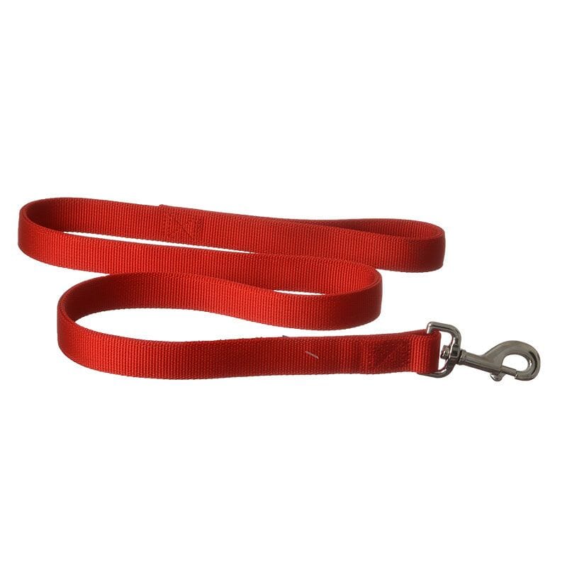 Coastal Adjustable Double Ply Nylon Dog Leash - Red - L:48 X W:1 Inch Default Title