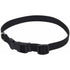 Coastal Adjustable Plastic Tuff-Buckle Nylon Dog Collar Black Large - L:18-26 X W:1 Inch