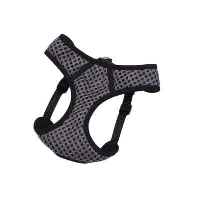 Coastal Comfort Soft Sport Wrap Adjustable Mesh Dog Harness Gray/Black Extra Small - 16-19 Inch