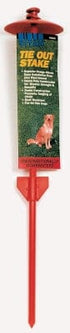 Coastal Dome Giant Fin Titan Metal Tieout Stakes for Hard Soil - 20 Inch Steel Red