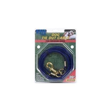 Coastal Heavy Duty Tie Out Cable Leash Blue 20 Ft - Up To 50 Lbs
