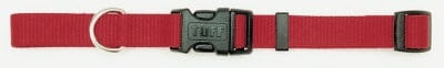 Coastal Made in USA Single Ply Nylon Dog Collar - Red Extra Small - L:8-18 X W:3/8 Inch