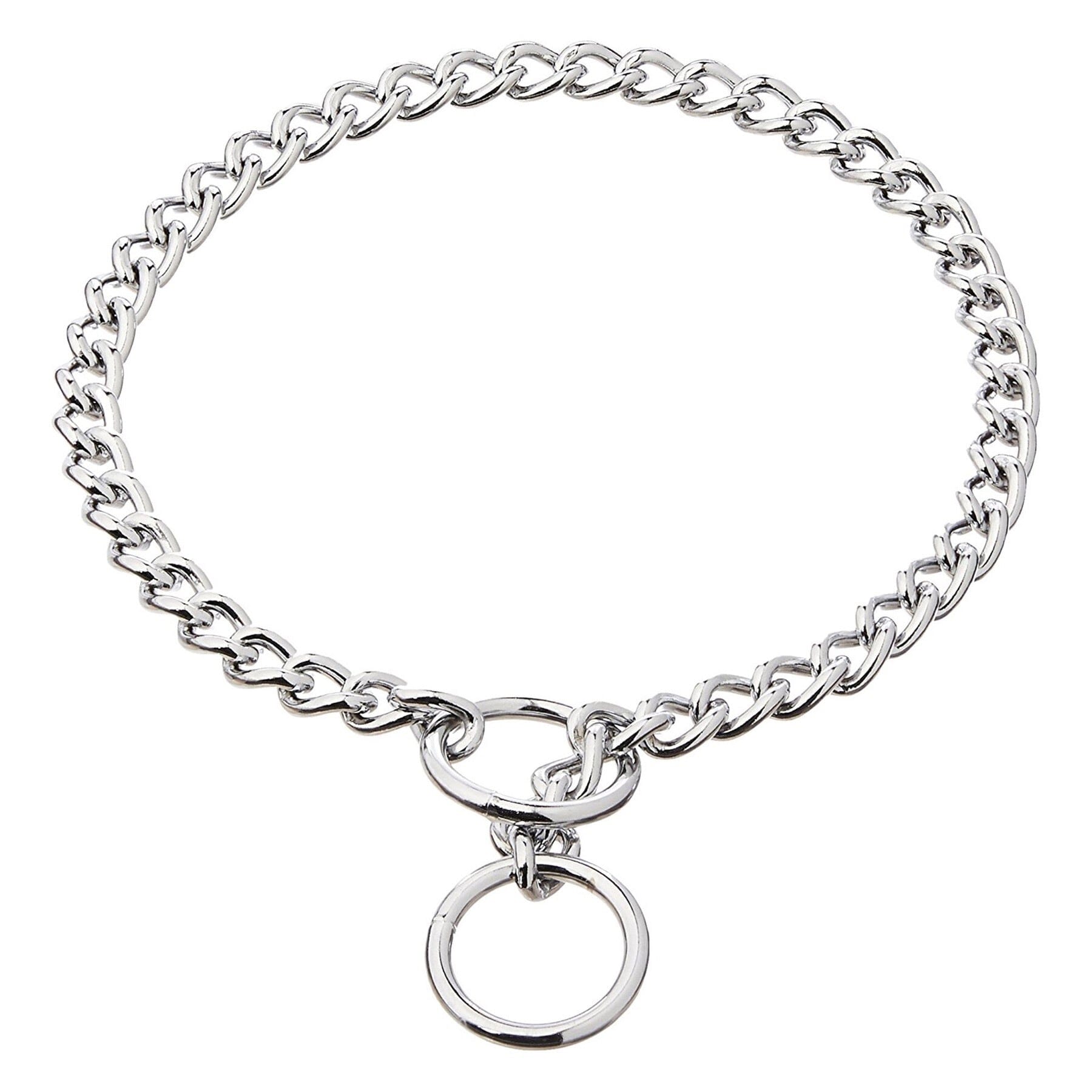 Coastal Titan Extra-Heavy Metal Choke Training Dog Collar - Chrome L:20 X W:3/4 Inch