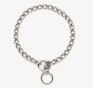 Coastal Titan Extra-Heavy Metal Choke Training Dog Collar - Chrome L:28 X W:1 Inch