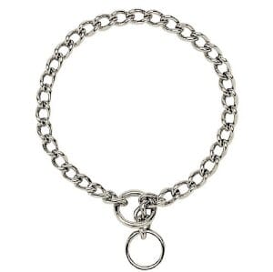 Coastal Titan Extra-Heavy Metal Choke Training Dog Collar - Chrome L:14 X W:1/2 Inch