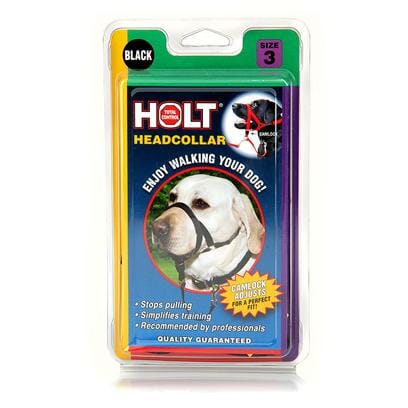Coastal Walk N' Train Head Holt Head Halter Dog Leash and Harness - Black X-Large - 9-12 Inch Snout