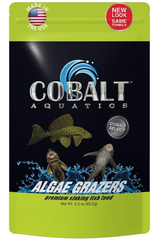 Cobalt Aquatics Algae Grazers Salt and Freshwater Fish Food - 2.3 Oz  