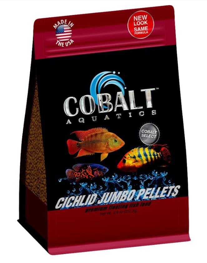 Cobalt Aquatics Cichlid Fish Food Pellets - Jumbo - 8.9 Oz  