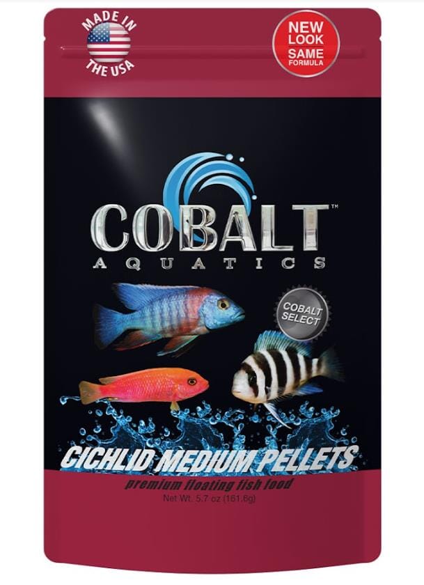 Cobalt Aquatics Cichlid Fish Food Pellets - Medium - 5.7 Oz  