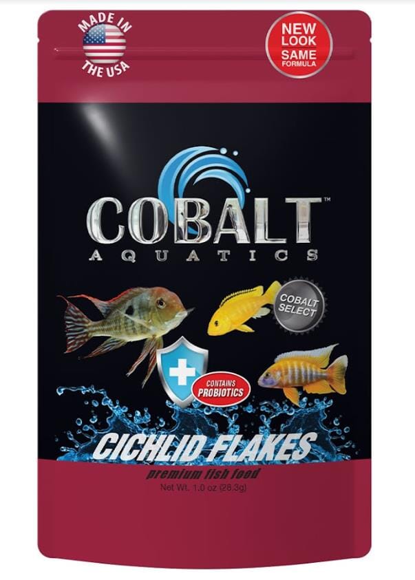 Cobalt Aquatics Cichlid Flakes Fish Food - 1 Oz  