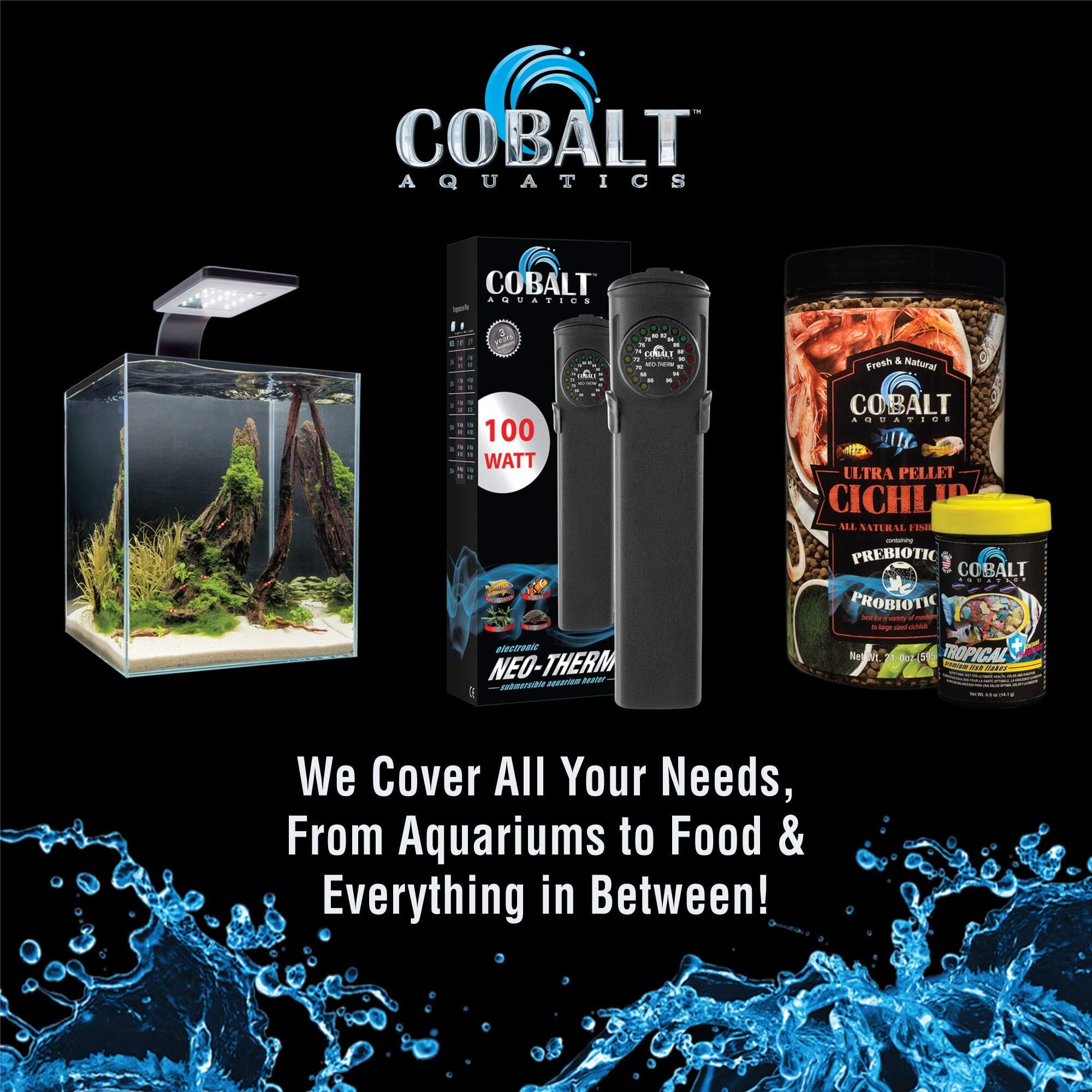 Cobalt Aquatics Cichlid Flakes Fish Food - 1 Oz  