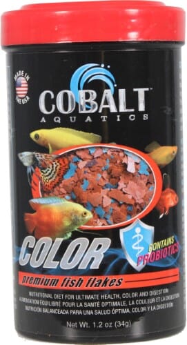 Cobalt Aquatics Color Enhancing Premium Freeze-Dried Tropical Fish Food Flakes 1.2 Ounce