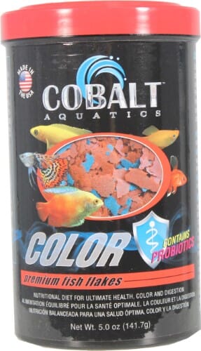 Cobalt Aquatics Color Enhancing Premium Freeze-Dried Tropical Fish Food Flakes 5 Ounce