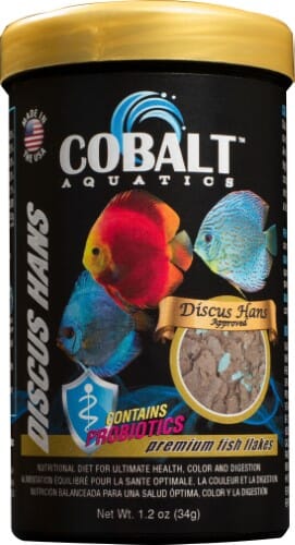 Cobalt Aquatics Discus Hans Premium Freeze-Dried Tropical Fish Food Flakes 1.2 Ounce