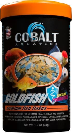 Cobalt Aquatics Goldfish Colored Flakes Fish Food - 1.2 Oz  