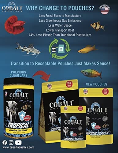 Cobalt Aquatics Goldfish Pellets Freshwater Fish Food - 2.2 Oz  