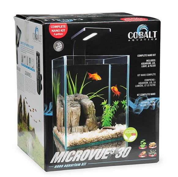 Cobalt Aquatics Microvue3 30 Glass Aquarium Kit - 8 Gal  