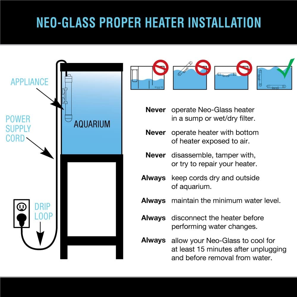 Cobalt Aquatics Neo-Glass Aquarium Heater - 100WT  