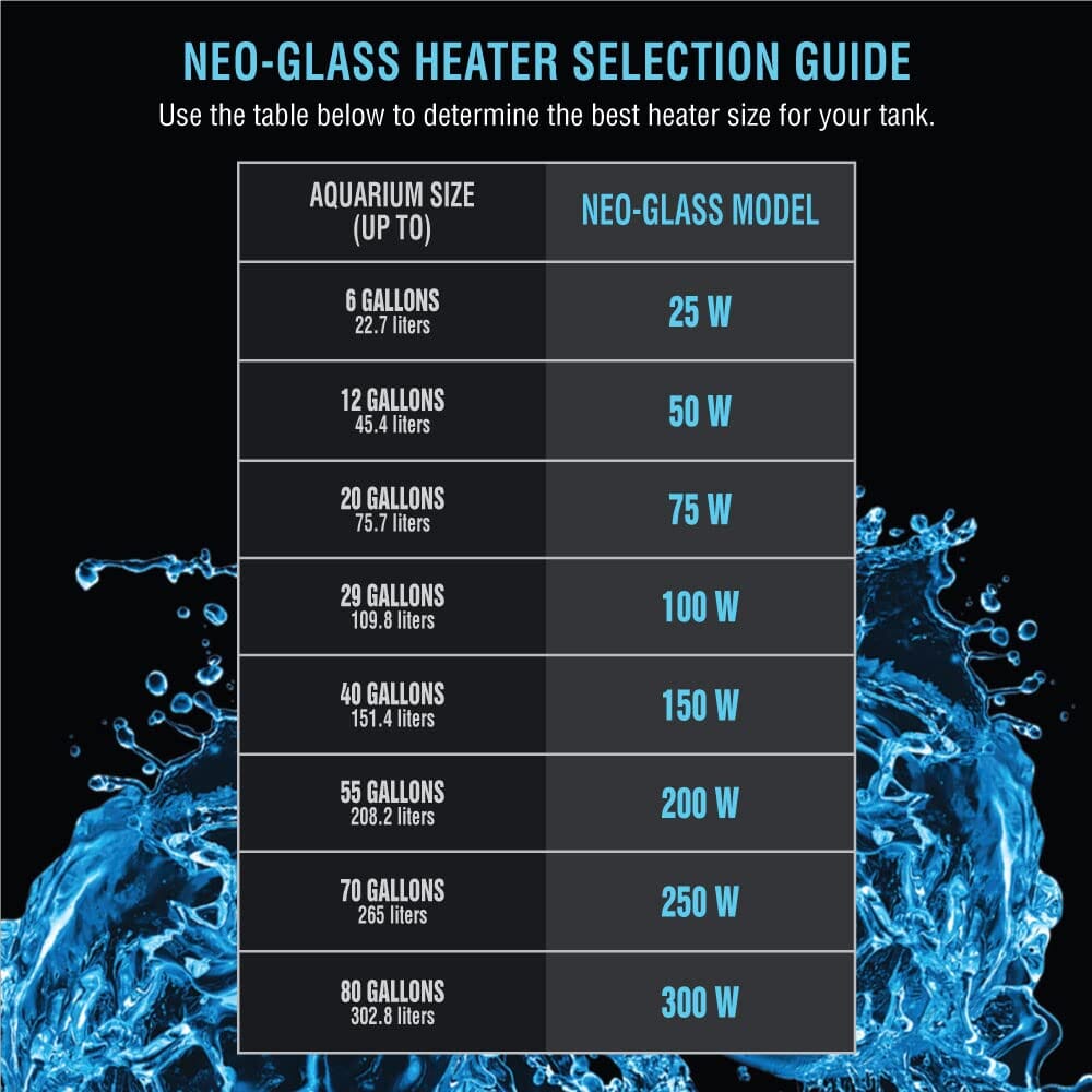 Cobalt Aquatics Neo-Glass Aquarium Heater - 100WT  