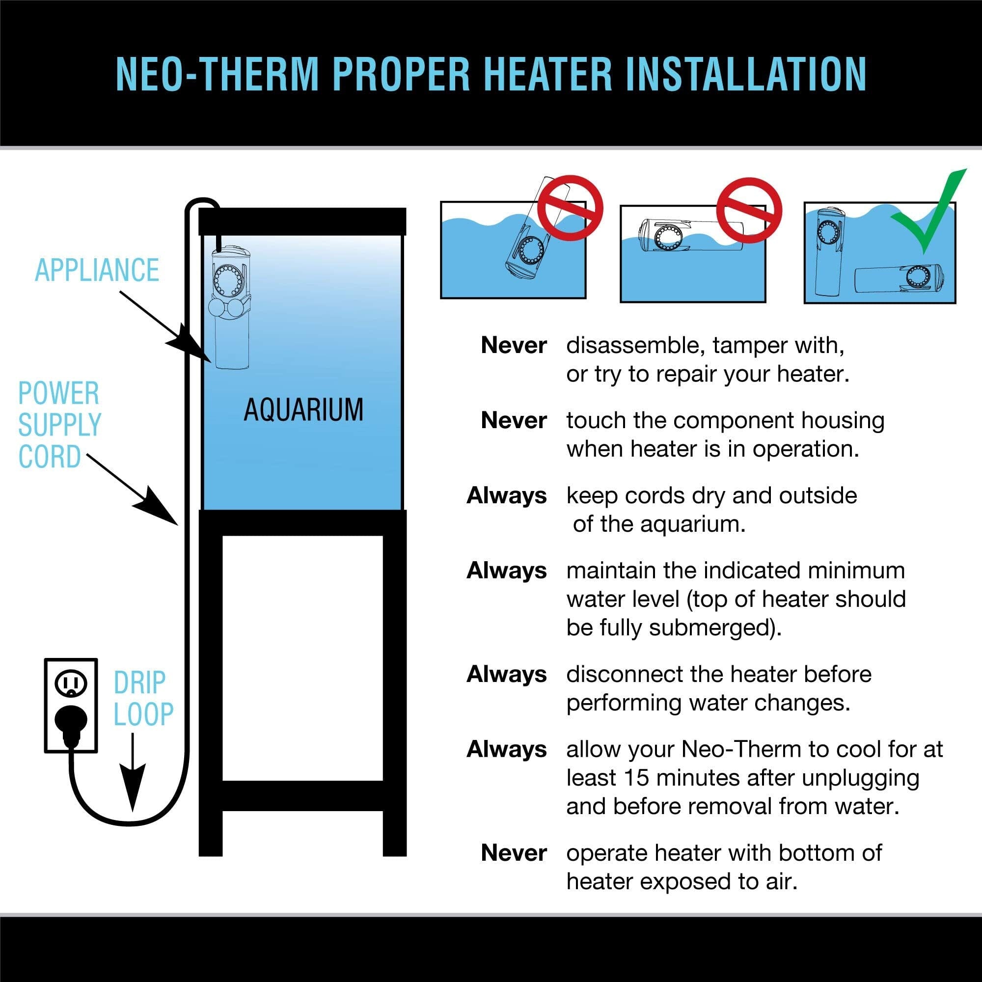 Cobalt Aquatics Neo-Therm Aquarium Heater - 100WT  