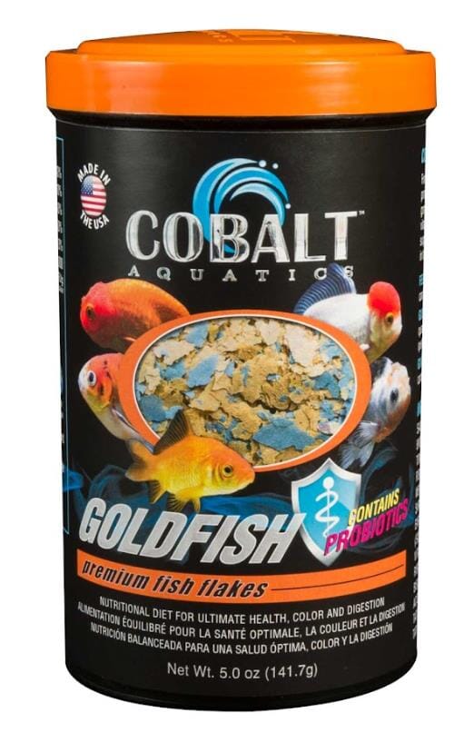 Cobalt Aquatics Premium Goldfish Flakes Fish Food - 5 Oz  