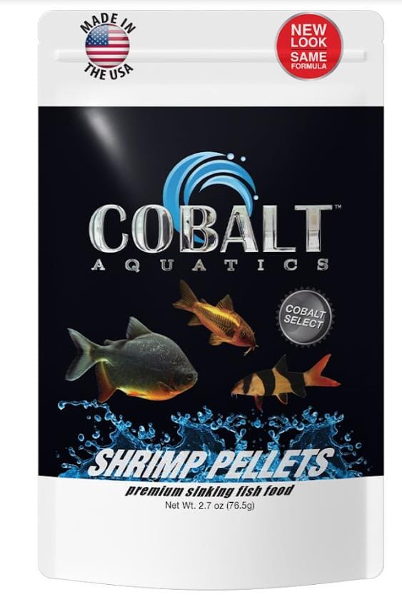 Cobalt Aquatics Shrimp Sinking Pellets Freshwater Fish Food - 2.7 Oz  