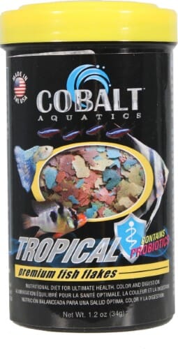 Cobalt Aquatics Tropical Premium Freeze-Dried Fish Food Flakes 1.2 Ounce