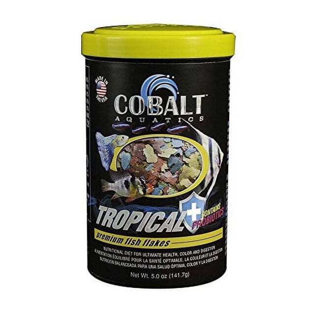 Cobalt Aquatics Tropical Premium Freeze-Dried Fish Food Flakes 5 Ounce