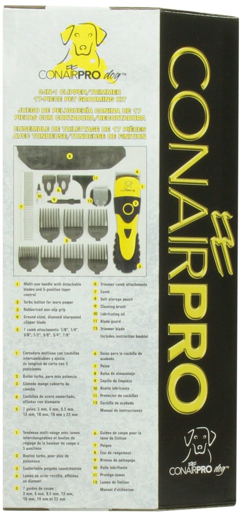 CONAIR Cord or Cordless Pet Grooming Clipper Kit - 15 Piece  