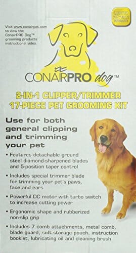 CONAIR Cord or Cordless Pet Grooming Clipper Kit - 15 Piece  