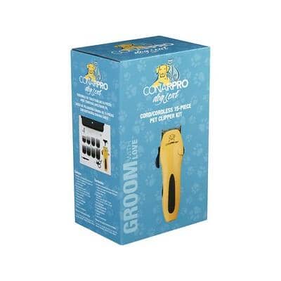 CONAIR Cord or Cordless Pet Grooming Clipper Kit - 15 Piece