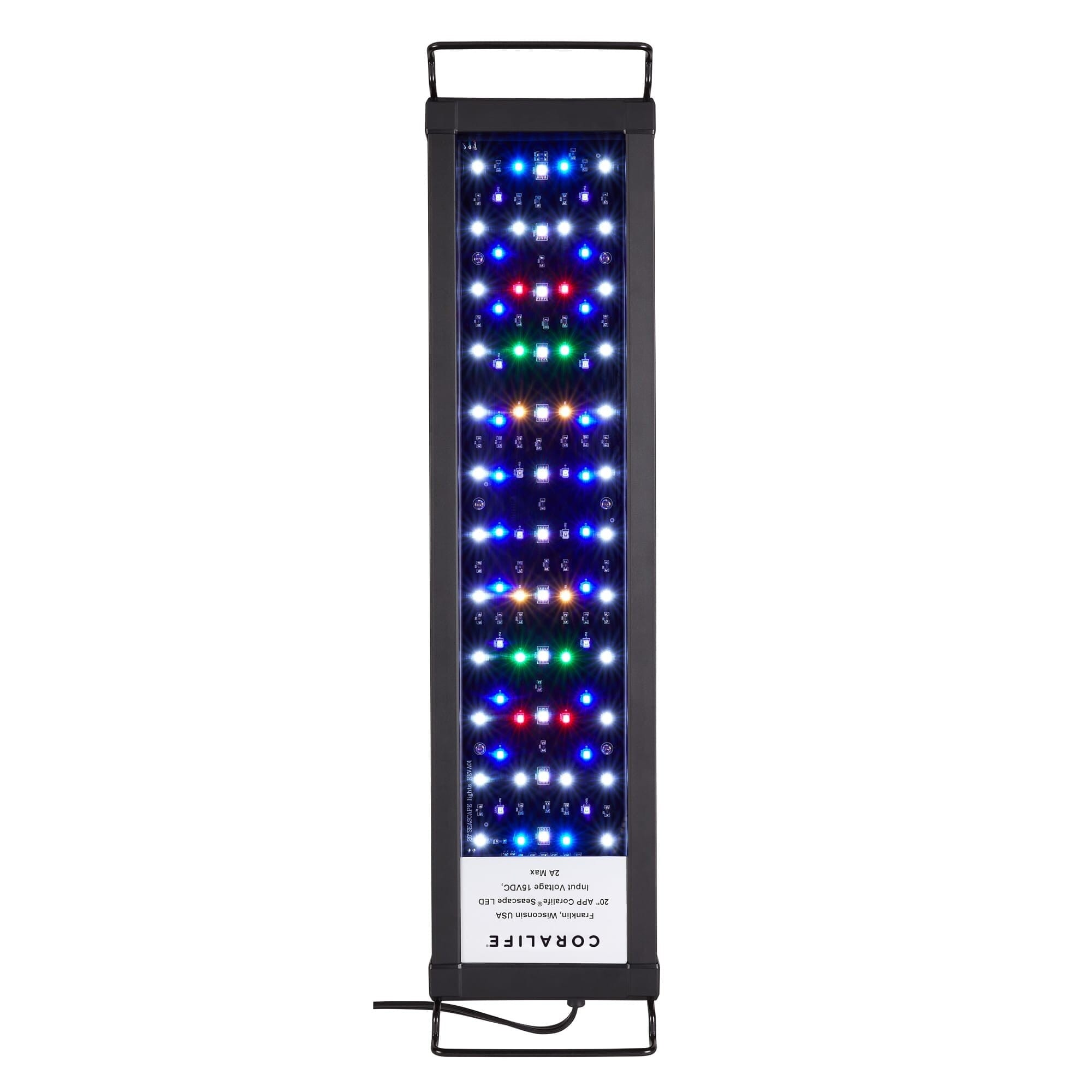 Coralife Seascape Wifi and Bluetooth Smart Programmable Saltwater and Freshwater LED Light Fixture 18-24 Inch