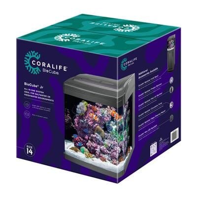Coralife Smart Biocube Jr Acrylic Aquarium Fish Tank with Built-in Pump Filter and Light - 14 Gallon Default Title