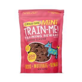 Crazy Dog Train Me Bacon Soft and Chewy Dog Treats - Mini - 4 Oz  