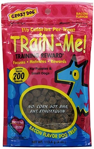 Crazy Dog Train Me Bacon Soft and Chewy Dog Treats - Mini - 4 Oz  