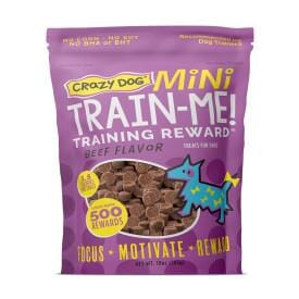 Crazy Dog Train Me Beef Soft and Chewy Dog Treats - Mini - 10 Oz  